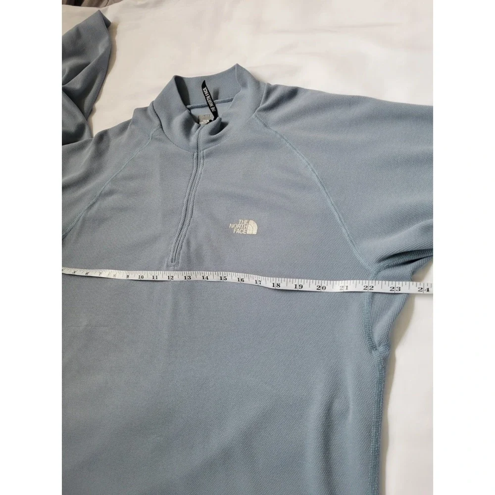 The North Face Mens‎ Blue Vapor Wick 1/4 Zip Blue Pullover Shirt Size Large